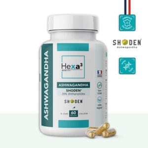 ashwagandha shoden 60 gélules Hexa3 KSM66 bio