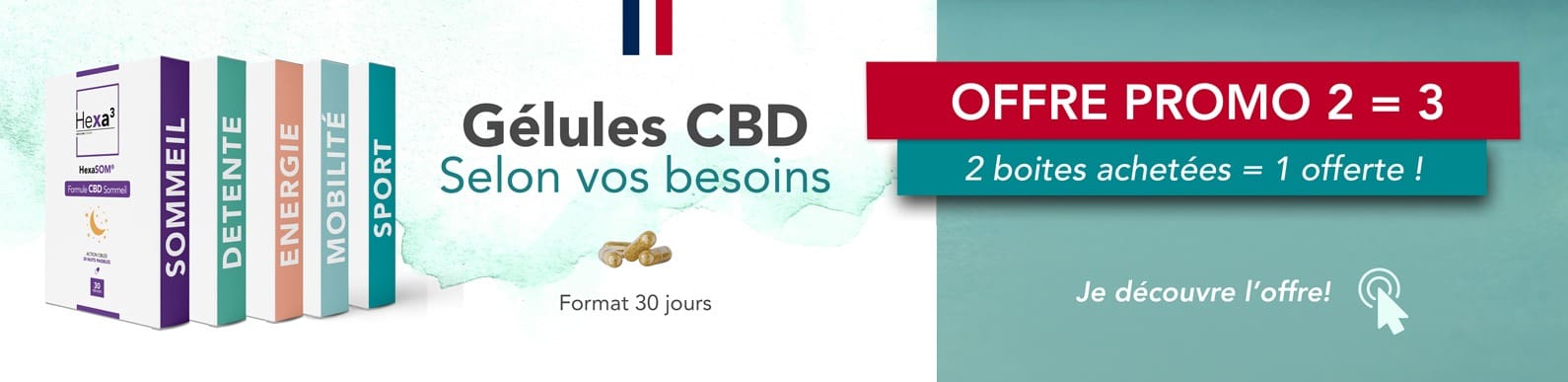 promotion 2=3 sur les capsules CBD