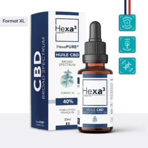 Huile CBD 40% Broad Spectrum 30ml Format XL Hexa3