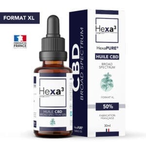 Huile CBD 50% Broad Spectrum MCT Bio 30ml fabriquée en france