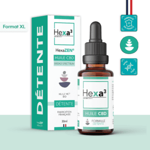 huile cbd détente hexazen hexa3 format XL 30ml chanvre bio