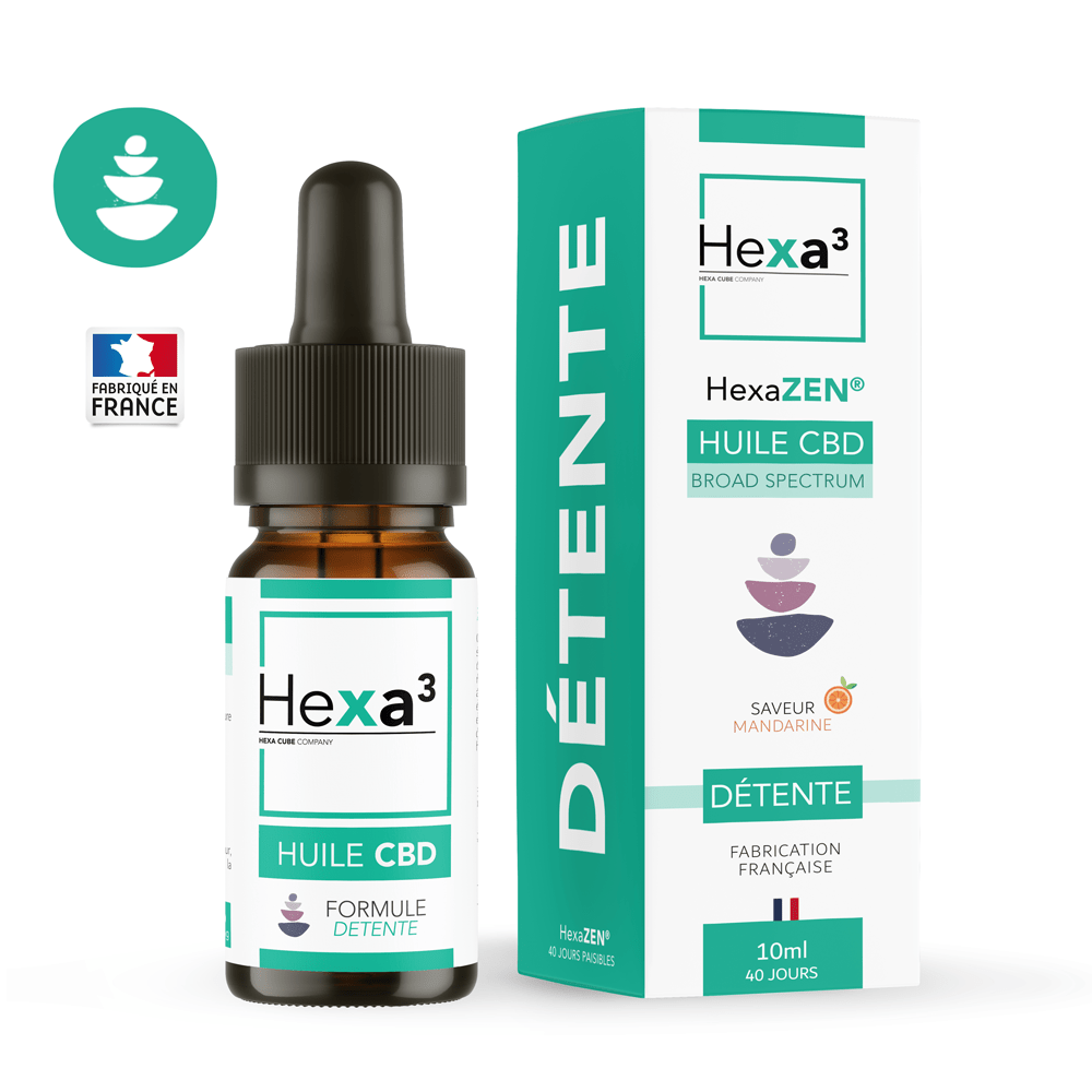 Huile CBD Détente 40 jours HexaZEN Hexa2