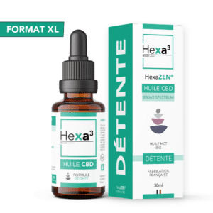 huile cbd détente hexazen hexa3 format XL 30ml chanvre bio