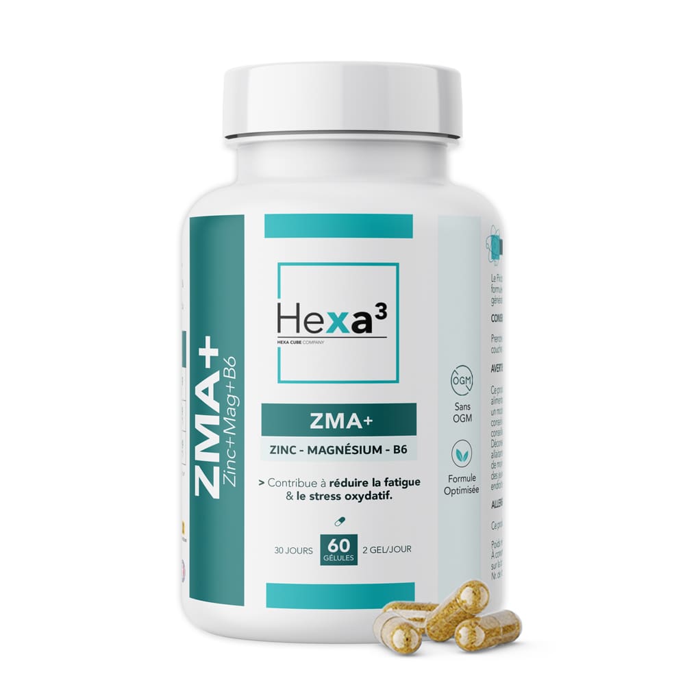 ZMA Zinc Magnésium B6 ZMB6 Hexa3 Gélules