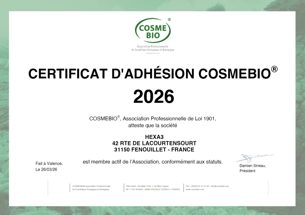 cosmétique bio certificat 2026