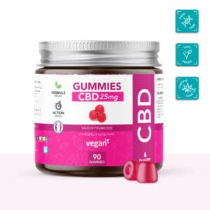 gummies CBD 25mg framboise hexa3