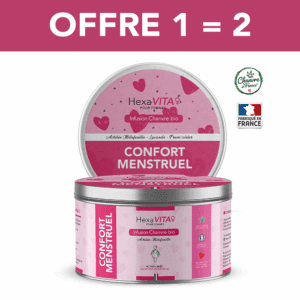 Infusion Confort Menstruel 30% Chanvre bio Français Boîte 30g HexaVITA® Hexa3