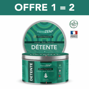 Infusion Détente 20% Chanvre bio Français Boîte 30g HexaZEN® Hexa3